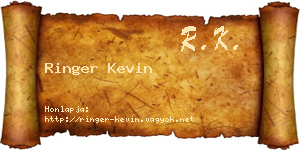 Ringer Kevin névjegykártya